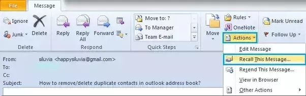 How To Recall An Email In Outlook For Mac